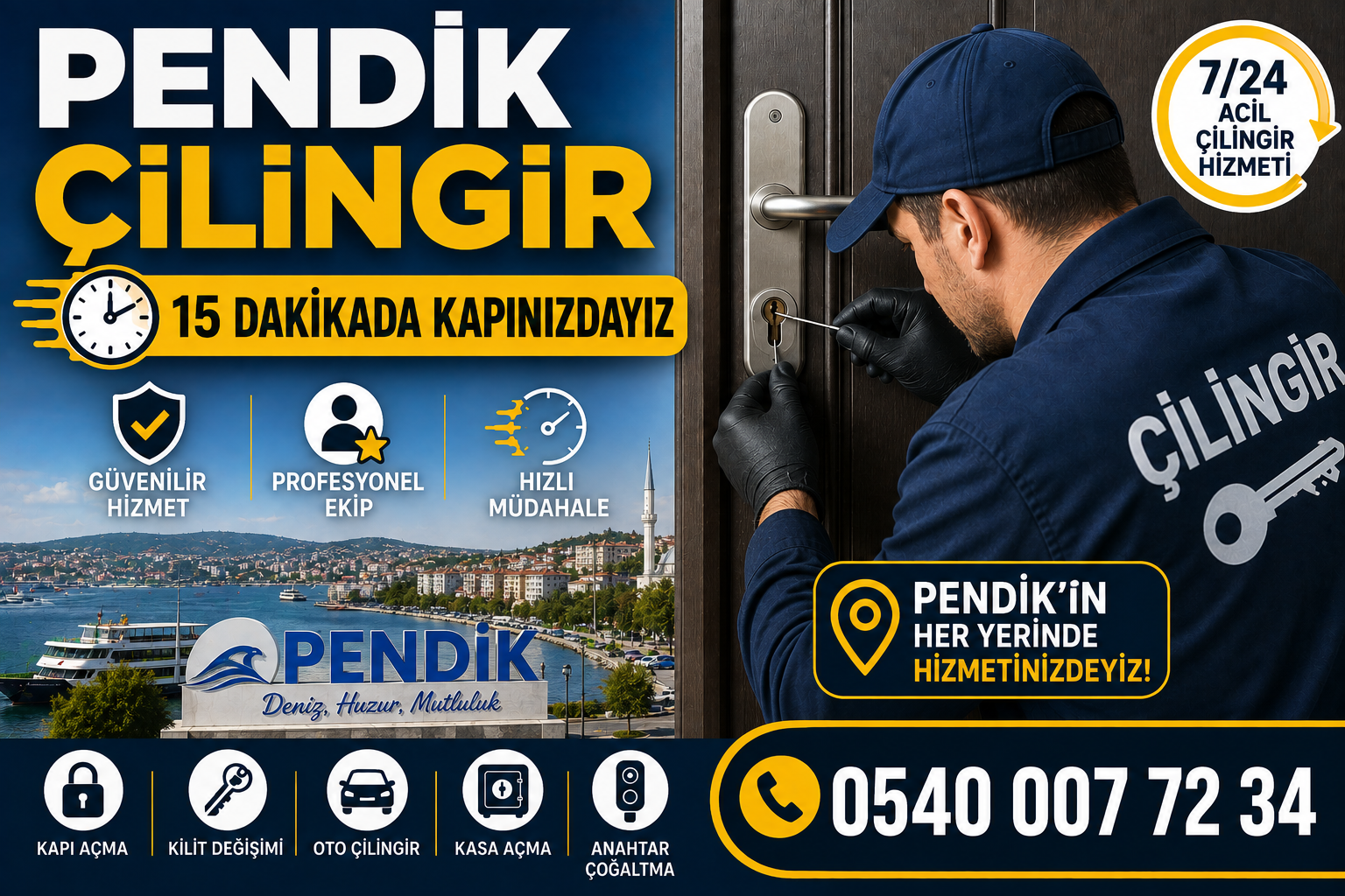 Kurtköy Çilingir - 15 Dakikada Kapınızdayıze