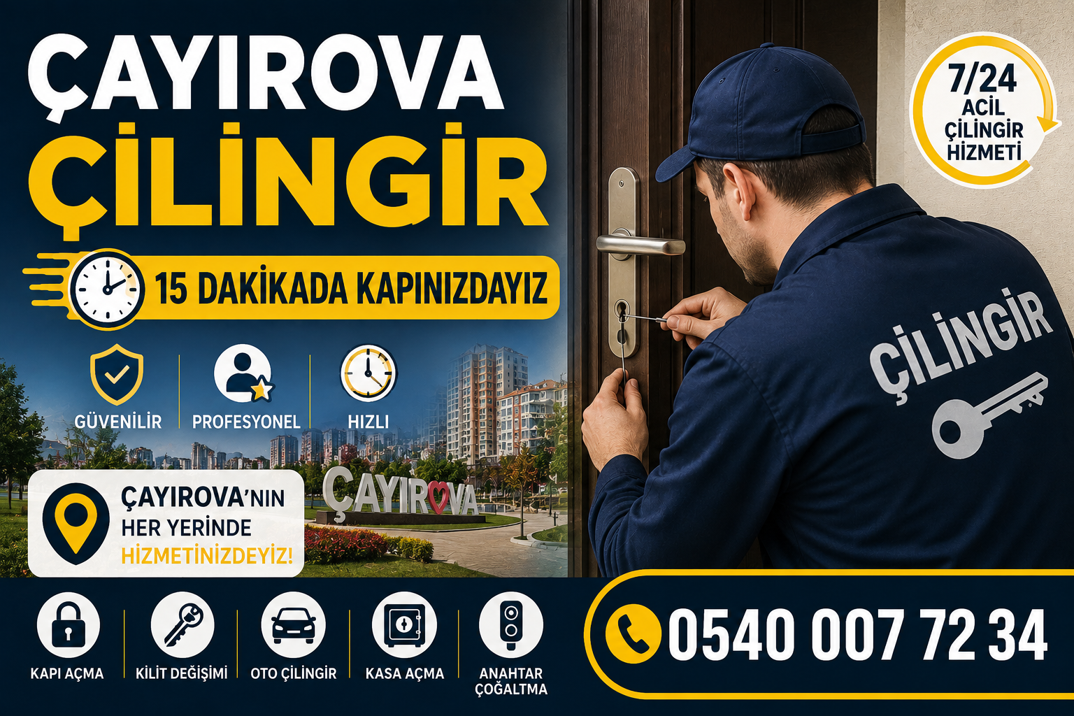Çayırova Çilingir - 15 Dakikada Kapınızdayıze